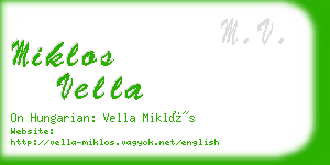 miklos vella business card
